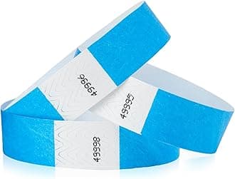 Wristco Neon Blue 3/4" Tyvek Wristbands - 500 Pack Paper Wristbands For Events