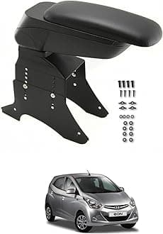 Auto Addict Car Centre Console Armrest Black For Hyundai Eon