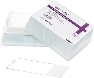 72pcs of Positive Charged Microscope Slides, Adhesive Slides Made of Super White Glass, Fine Polished Edges, Marking Area in White Color, 45° Safety Corners, Dim. 75X25mm, PCL Series, LVQ075W