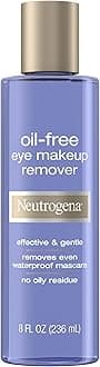 Neutrogena Gentle Oil-Free Eye Makeup Remover & Cleanser for Sensitive Eyes, Dissolves Waterproof Mascara, Non-Greasy Liquid Makeup Remover, Dermatologist & Ophthalmologist Tested, 8 fl. oz