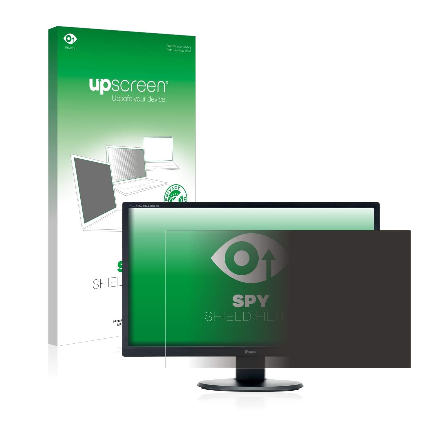 upscreen Privacy Screen Filter & Protector compatible with Iiyama ProLite E2483HS-B3 – Anti-Spy, Anti-Glare