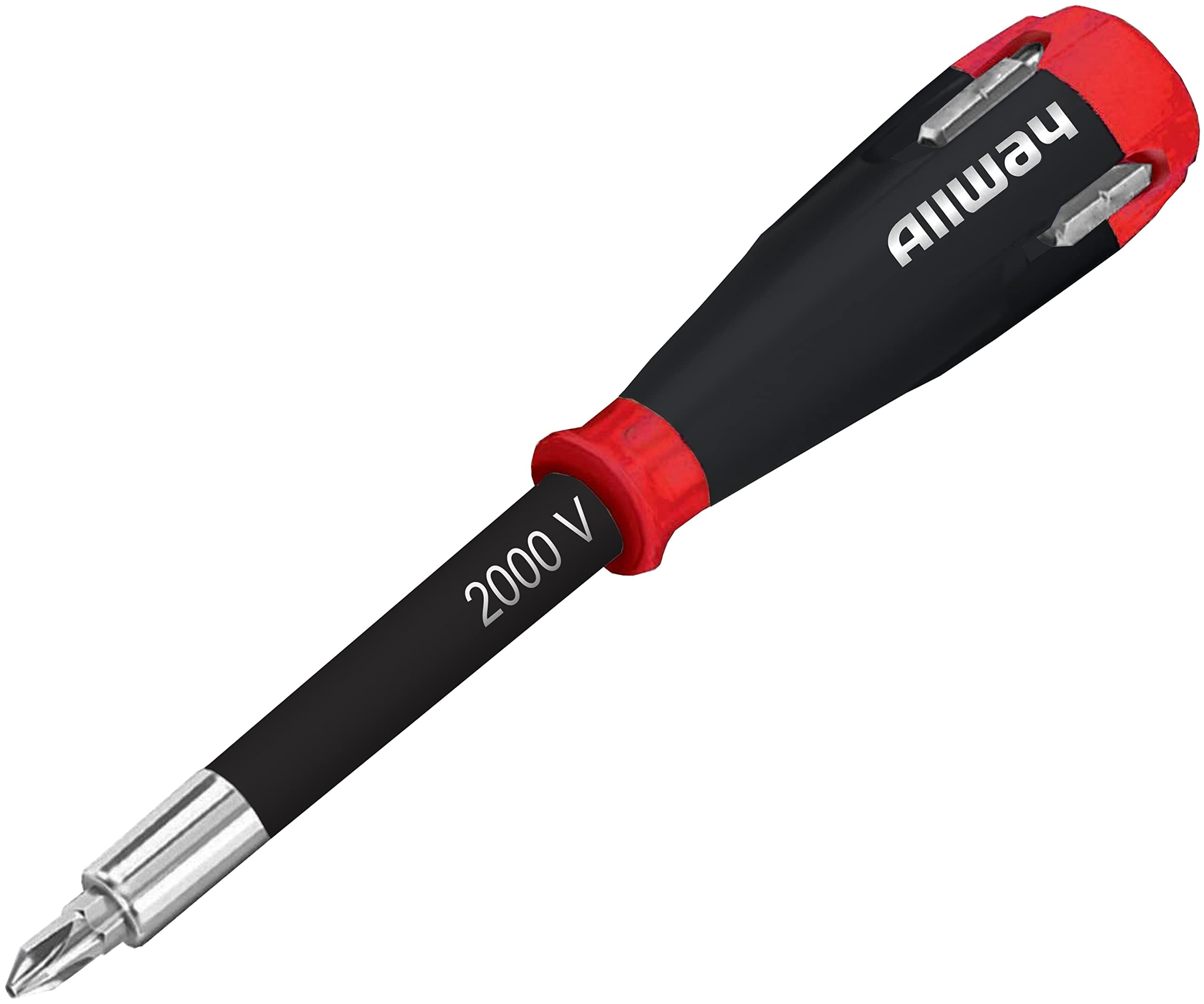 SD41 5-in-1 Composite Shockproof Screwdriver with 4 Bits