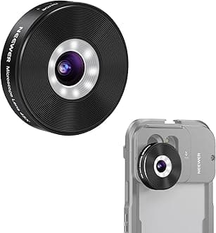 18mm HD 100° Wide Angle Lens 0.5X Magnification for Phone, Compatible with Sandmarc SmallRig iPhone Samsung Phone Cage with 17mm Lens Mounts, LS-32