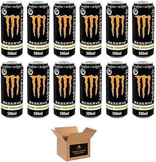 Monster Energy Drink Flavours | Juiced, Zero Sugar, Ultra, Monarch, Fiesta Mango, Strawberry Dreams, VR46, Punch | High Caffeine Sports Energy Drink | 500ml (Pack 12, Zurine Zinger Reserve)