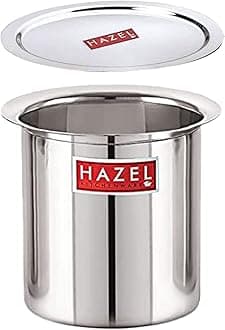 HAZEL Steel Milk Pot with Lid | 1500 ml Stainless Steel Milk Boiler Container | Water Boiling Vessel Gunj for Kitchen