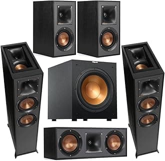 Reference 5.1 Dolby Atmos Home Theater System with R-625FA Floorstanding Speakers, R-52C Center, R-41M Surrounds & R-12SW 12" Powered Subwoofer, Black (Speaker System + Subwoofer)