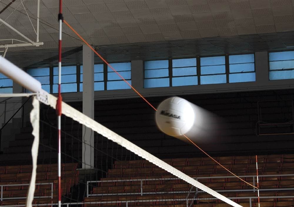 Stackhouse Volleyball Net Serving Line in Orange