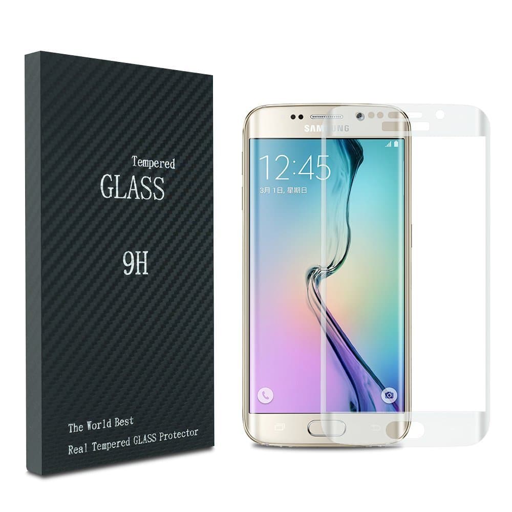 S6 Edge Screen Protector, 0.2mm Thinnest Full Screen 5.1 Inch Premium Tempered Glass Screen Protector Film for Samsung Galaxy S6 Edge (Clear)
