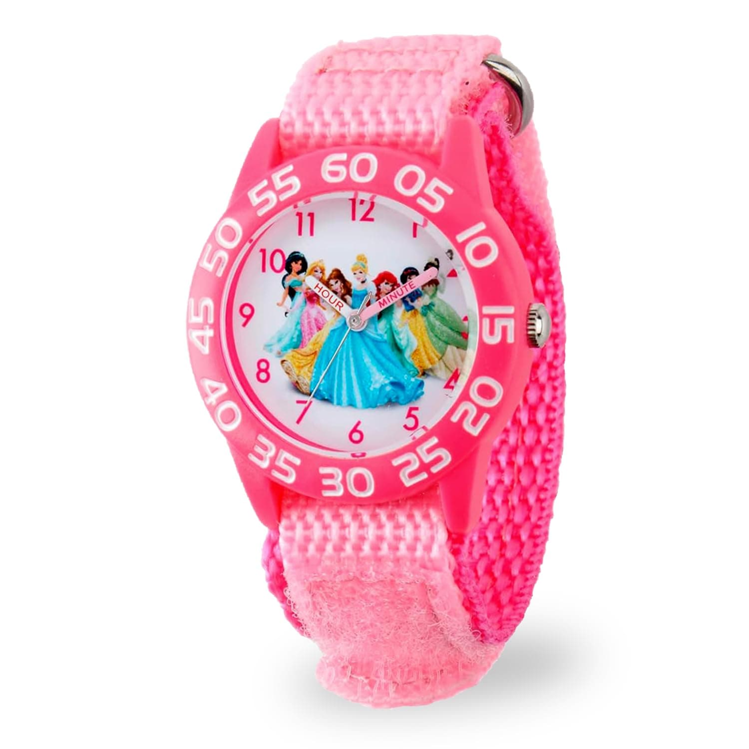 Princess Watch for Girls – Kids’ Princess Watch with Pink Bezel & Purple Nylon Strap – Perfect Toddler Watches for Girls Age 4-7