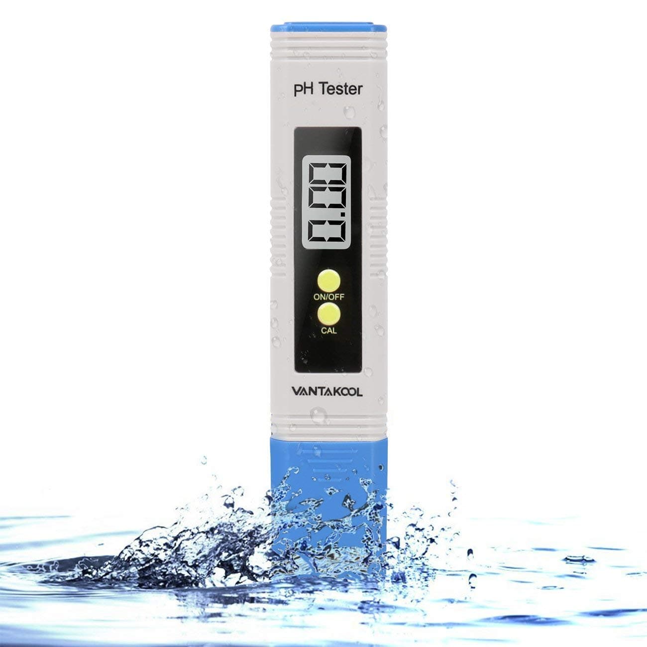 Digital PH Meter, PH Meter 0.01 PH High Accuracy Water Quality Tester with 0-14 PH Measurement Range for Household Drinking, Pool and Aquarium Water PH Tester Design with ATC (Blue)