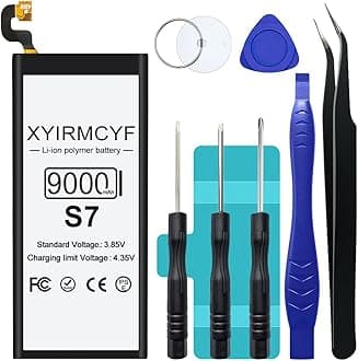 Galaxy S7 Battery (2024 New Upgrade), 9000mAh High Capacity Battery for Galaxy S7 SM-G930 G930A/T/P/V EB-BG930ABE with Repair Kits