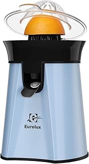 EuroluxStainless Steel Electric Citrus Juicer Squeezer, for Orange, Lemon, Grapefruit ELCJ-2200BLV