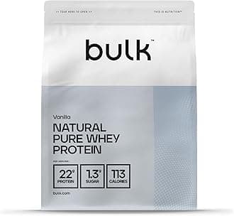 Natural Pure Whey Protein Concentrate, Shake Sweetened With Stevia, Vanilla, 500 g, 13 Servings, Packaging May Vary