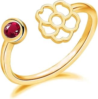 Personalized Name Ring for Women, Customized Promise Heart Birthstone Pearl Ring for Her Adjustable Couples Rings with Name Jewelry Gift