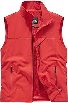 Men's Softshell Vest Outerwear Zip Up Sleeveless Quick Dry Fishing Vests Outdoor Casual Multi Pocket Jacket for Hiking Golf