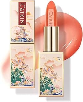CATKIN Tinted Lip Balm Sheer Lip Stain Ultra Hydrating Lip Moistrurizer Lip Care with Vitamin E Nourishing For Cracked & Dry Lips 0.12 oz C17 SUNFLOWER - Coral