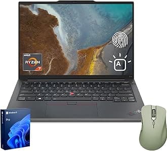 Lenovo ThinkPad E14 Gen 6 Business Laptop, 14" FHD+ Display, AMD Ryzen 7 7735U, 32GB DDR5 RAM, 1TB SSD, Fingerprint, Backlit Keyboard, HDMI, Webcam, Wi-Fi 6, Windows 11 Pro, with Bundle
