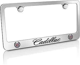 Cadillac Workmark & Logo Chrome Plated Metal License Plate Frame Holder by Cadillac