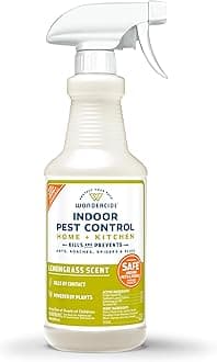 Indoor Pest Control Spray for Home and Kitchen - Ant, Roach, Spider, Fly, Flea, Bug Killer and Insect Repellent - with Natural Essential Oils - Pet and Family Safe — Lemongrass 16 oz