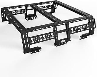 CLAMBER Overland Bed Rack for Full-Size Pickup with/Without Bed Rails | Adjustable Width Compatible with Ford F-Series, Silverado, Sierra, Ram, Titan & XD, Tundra(See Image for Size Chart)