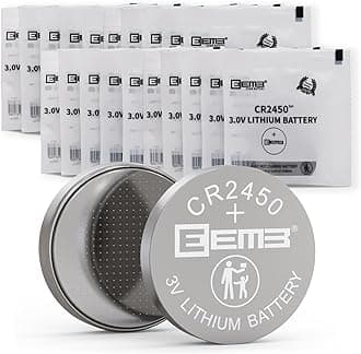 EEMB CR2450 Battery, 20-Pack CR2450 3V Lithium Battery 650mAh Long-Lasting CR 2450 Batteries with Leak-Proof Design, for Remote Controls, Car Key Fobs, Watches, Flameless Candles & Smart Devices