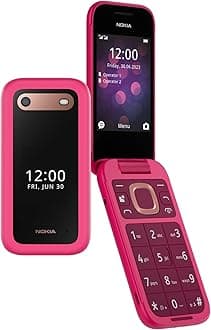 2660 Flip Dual-SIM 128MB ROM + 48MB RAM (GSM Only | No CDMA) Factory Unlocked Android 4G/LTE Smartphone (Pop Pink) - International Version