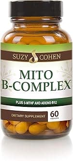 - Script Essentials Suzy Cohen, Mito B Complex Dietary Supplement, 5-MTHF, Adeno B12, Methylation Support, Supports Healthy Nervous System, Boost Energy, Vitamin B, 60 Servings