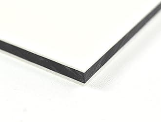 BuyPlastic King ColorCore Plastic Sheet 1/2" x 24" x 24" Arctic White-Black-Artic White Color Core, HDPE Board, High Density Polyethylene Panel