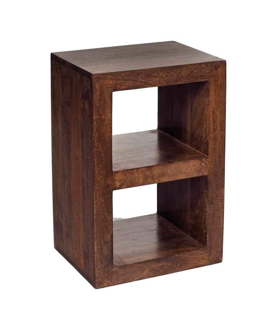 2 Hole Cube, Deep Walnut