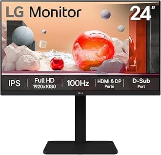 – Electronics Monitor 24BA450, 24 Inch, FHD 1080p, 100Hz, 5ms Response Time, IPS Panel, HDMI, DisplayPort (Matt Black)