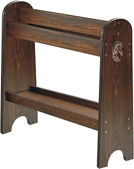 HOTCAN Pine Wood Saddle Rack – Ideal Saddle Stand for Western Horse Gear and Horse Tack Organizers, Suitable for Displaying Trophy Tack at Home - Walnut