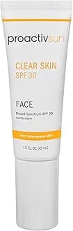 Clear Skin Face Sunscreen Moisturizer With SPF 30 - Hydrating SPF Lotion And Sensitive Skin Sunscreen For Oily Skin And Acne-Prone Skin, Oil Free Matte Skincare Sunscreen, 1.5oz