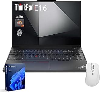 ThinkPad E16 Gen 2 Business Laptop, 16" FHD+, AMD Ryzen 7 7735U, 32GB DDR5 RAM, 1TB SSD, Fingerprint, Backlit Keyboard, HDMI, Wi-Fi 6, Windows 11 Pro, Black, w/Bundle