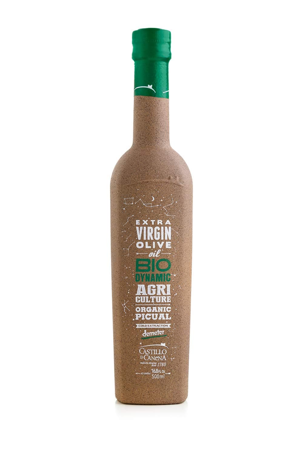 Organic Extra Virgin Olive Oil | 500 Milliliters/16.9 Ounces | Cold Pressed | From Spain | Biodynamic & 100% Environmentally Sustainable (Picual)