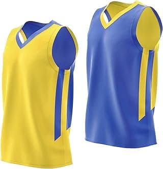Reversible Men's Mesh Athletic Basketball Jersey Single for Team Scrimmage