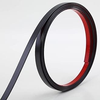 Matte Black Molding Trim, Peel and Stick Mirror Border Design, Flexible Wall Ceiling Floor Cabinet Tile Edge Moulding, 5m x 0.66cm