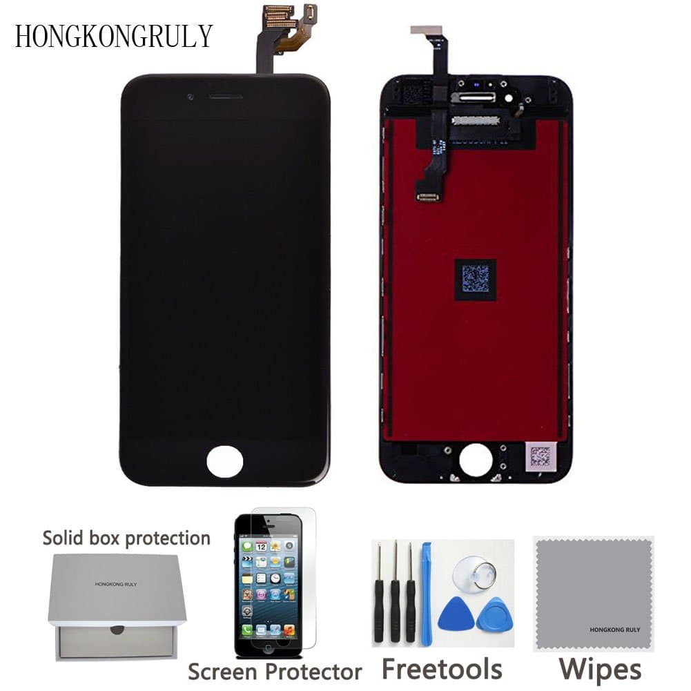 Full LCD Display Touch Screen Digitizer Assembly Replacement Part for Iphone 6 (4.7") with Free Tool (black)
