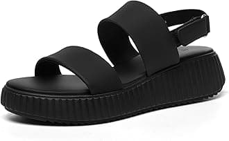 Rihero Women's Platform Wedge Sandals Comfortable Open Toe Ankle Strap Summer Beach Footbed Sandals