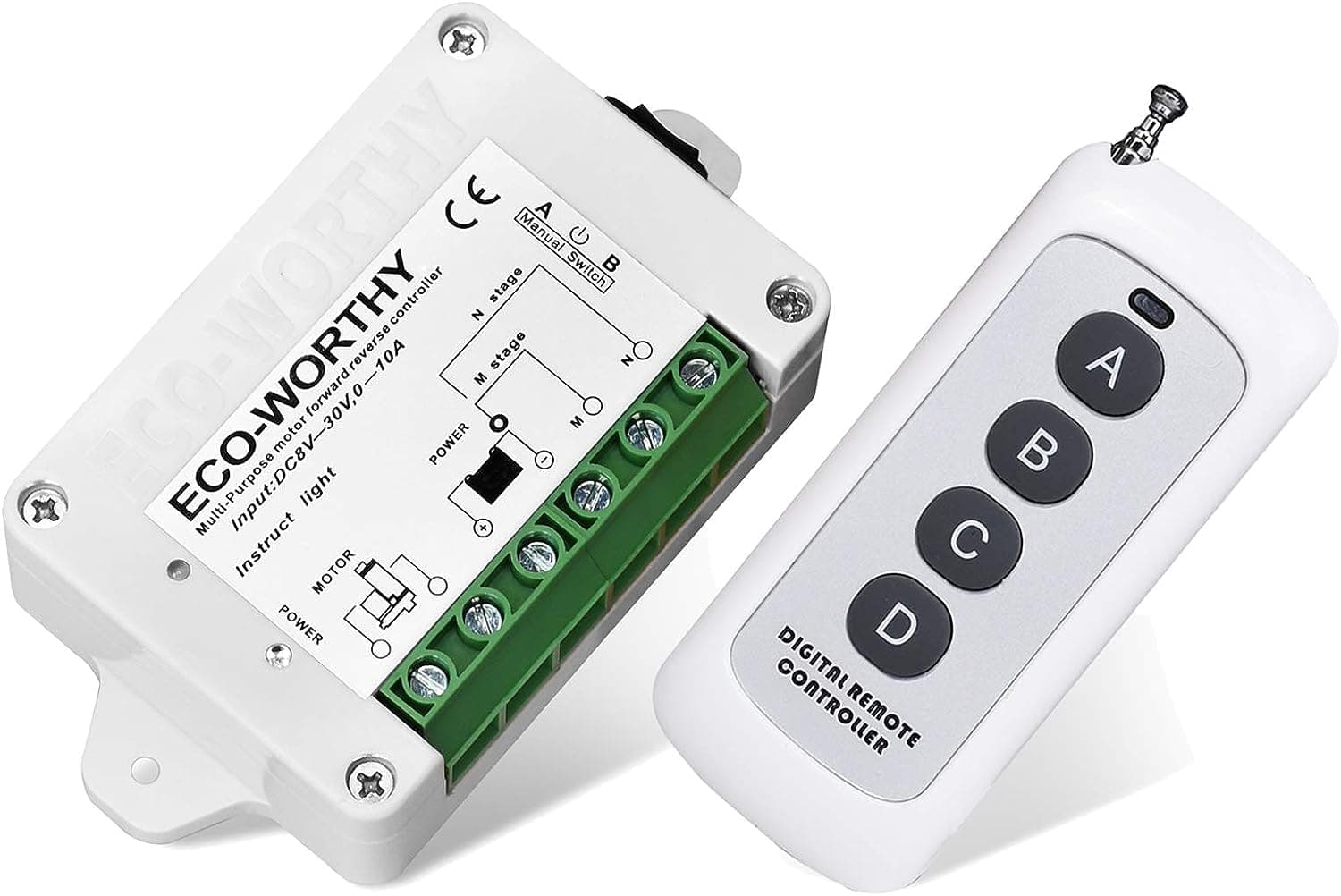 12V DC Linear Actuator Motor Controller Positive Inversion Linear Actuator Remote Control Kit Forward Reverse Remote Control System