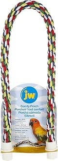 JW Pet Comfy Perch For Birds Flexible Multi-color Rope, Medium - 32" Length
