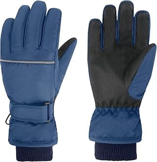 Kids Ski Snow Gloves Winter Cold Weather Windproof Warm Snowboard Sport Mittens for Boys Girls