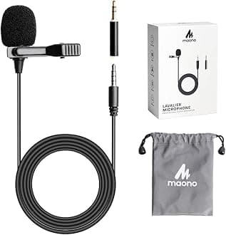 MAONO AU-400 Lavalier Auxiliary Omnidirectional Microphone (Black)