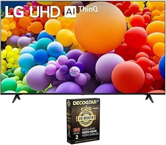 65UT7570PUB 65-Inch UT75 Series LED Smart TV 4K (2024) Bundle with Deco Gear 2X 4K HDMI 2.0 Cable w/Copper Conductors & CPS Exclusive 26 Month Protection Pack (BEACH-CPS-261000)