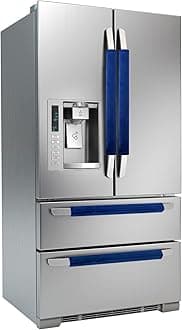 Refrigerator Door Handle Covers Washable Cloth Kitchen Decor Keep Appliance Clean Anti-Static Stains for Fridge Dishwashers Velvet (4Pcs Blue)