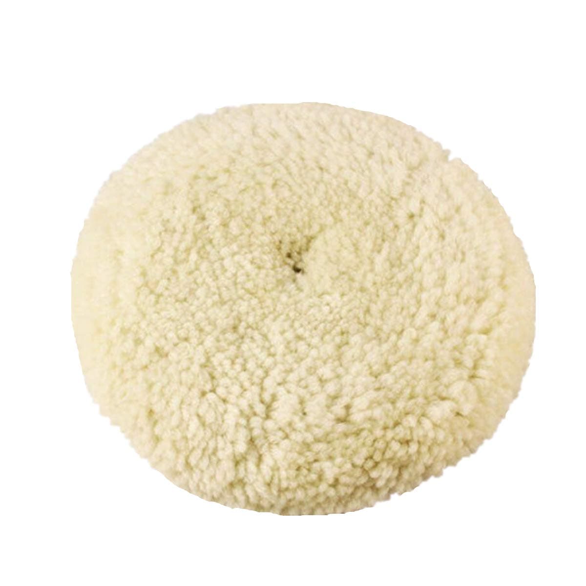 Wool Buffing Pad, 7" Car Polishing Pad with Hook and Loop for Polishing, Buffing & Cutting, 100% Twisted 4-ply Sheepswool Material, Durable, Thick and Aggressive