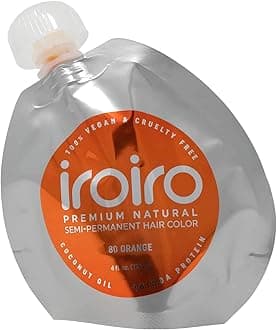 IROIRO Premium Natural Semi-Permanent Hair Color 80 Iro Orange (8oz) by Iroiro