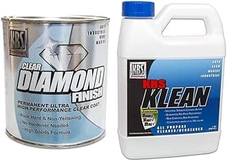 8404 DiamondFinish Clear Coat - 1 Quart, 32 Fl Oz (Pack of 1) & 2400 KBS Klean - 1 Quart, Water Based Cleaner & Degreaser Concentrate