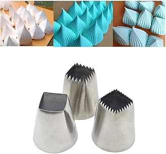 Cake Decorating Tips, Stainless Steel Icing Piping Nozzles for Cake Decorating Pastry Fondant Tools (Large 3Pcs)