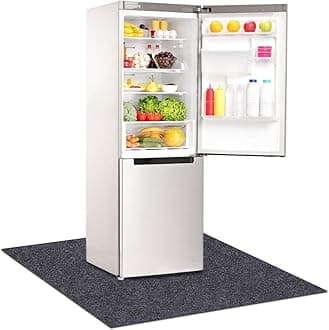 Refrigerators Mat，Multifunctional home appliance mat—Absorbent/Waterproof，Protect refrigerators and floors, Under Refrigerators Mat，Non-slip Backing，Washable (36" x 36")