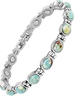 JEROOT Ultra Strength Magnetic Bracelet for Women | 3500-6000 Gauss Neodymium Magnets | Magnetic Therapy Jewelry with Adjustable Tool & Gift Packaging